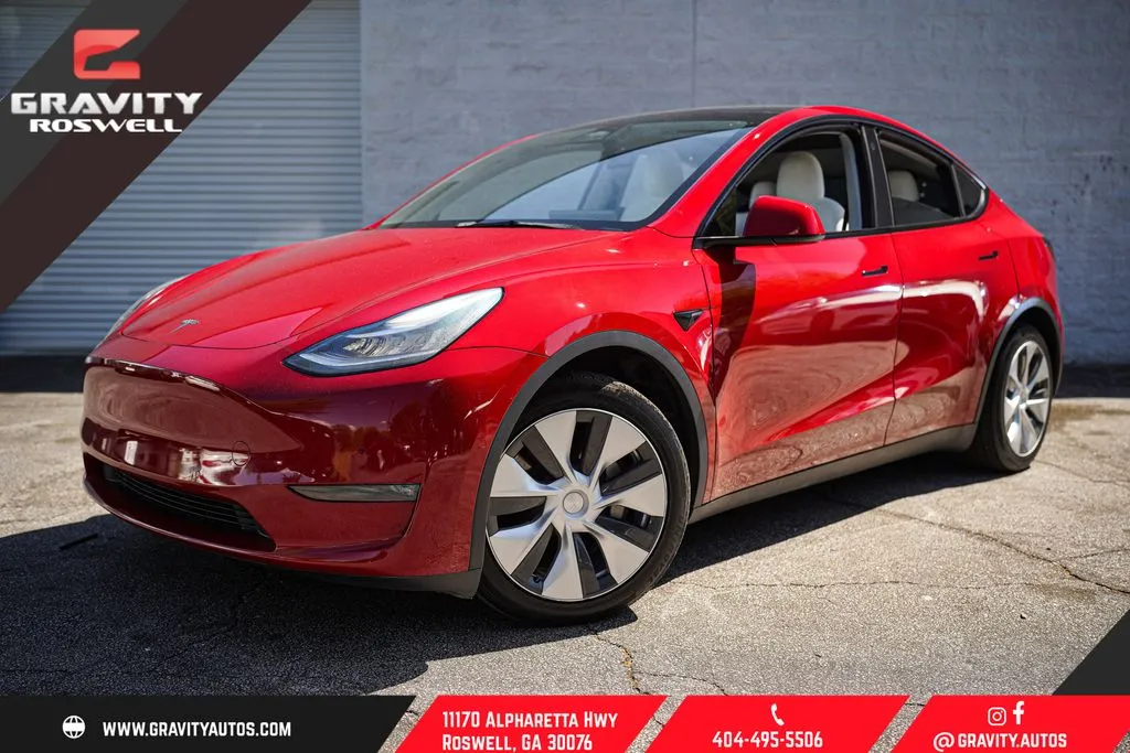 Red 2021 Tesla Model Y Long Range for sale in Roswell, GA