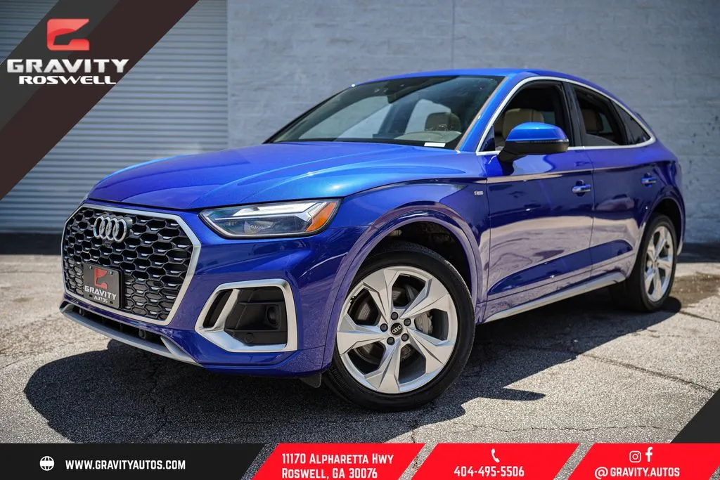 Blue 2023 Audi Q5 Sportback 45 S line Premium for sale in Roswell, GA