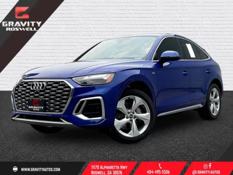 Blue 2023 Audi Q5 Sportback 45 S line Premium for sale in Roswell, GA