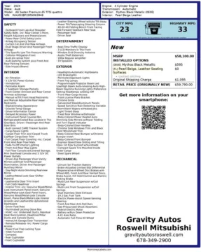 Another view of 2024 Audi A6 quattro Premium 45 TFSI for sale in Roswell, GA at Gravity Autos Roswell