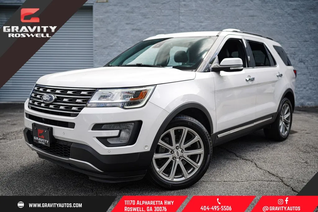 White 2017 Ford Explorer Limited for sale in Roswell, GA