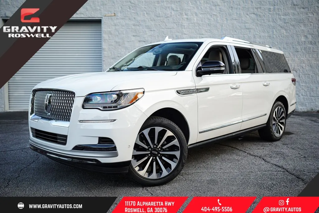 White 2023 Lincoln Navigator L Reserve for sale in Roswell, GA