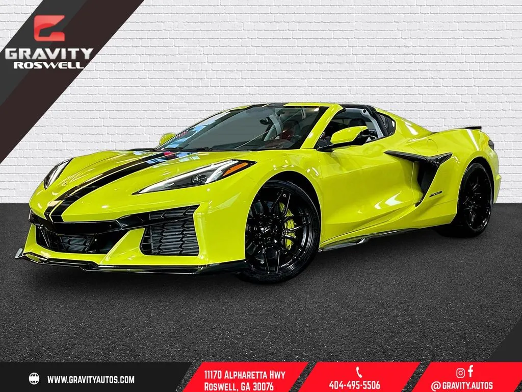 Yellow 2023 Chevrolet Corvette Z06 for sale in Roswell, GA