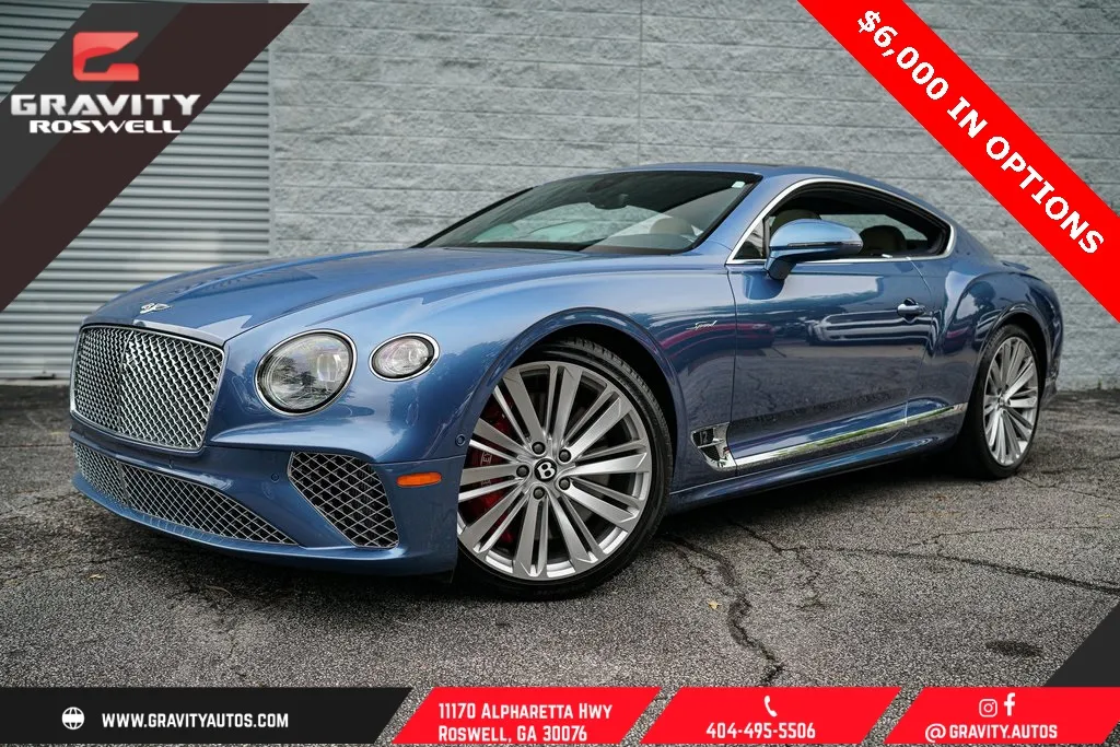 Blue 2022 Bentley Continental GT Speed for sale in Roswell, GA