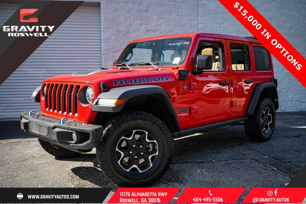 洋楽 G-RAPCONDITION RED Used 2022 Jeep Wrangler Unlimited Rubicon 4xe for sale in Roswell
