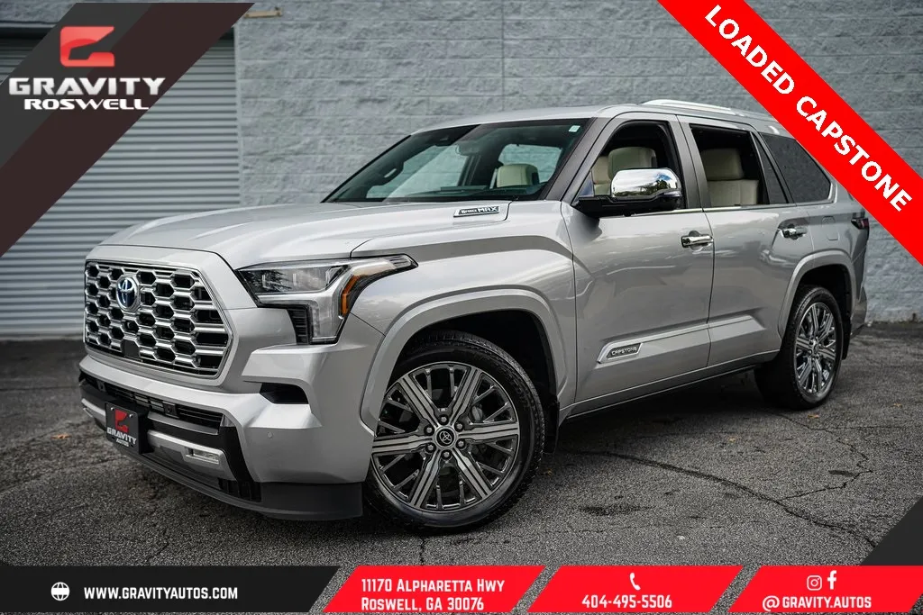 Silver 2024 Toyota Sequoia Capstone for sale in Roswell, GA