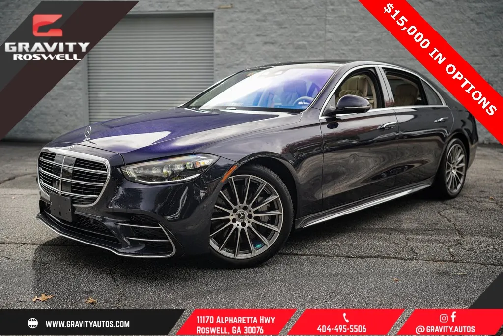 Blue 2022 Mercedes-Benz S-Class S 580 for sale in Roswell, GA