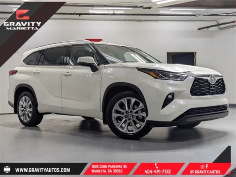 White 2021 Toyota Highlander Limited for sale in Marietta, GA