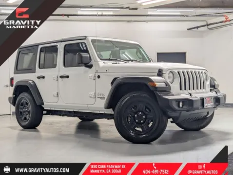White 2018 Jeep Wrangler Unlimited Sport for sale in Marietta, GA