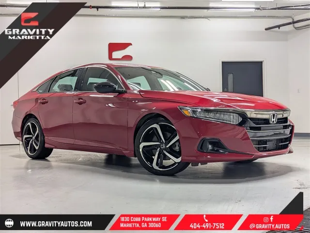 Red 2021 Honda Accord Sport for sale in Marietta, GA
