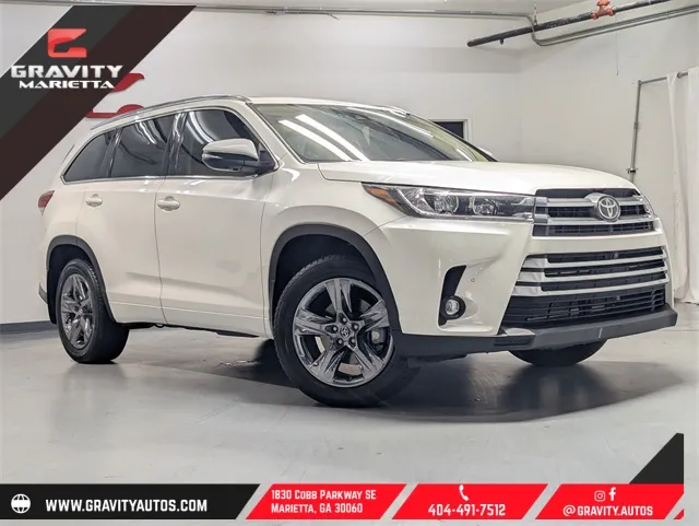 White 2019 Toyota Highlander Limited Platinum for sale in Marietta, GA