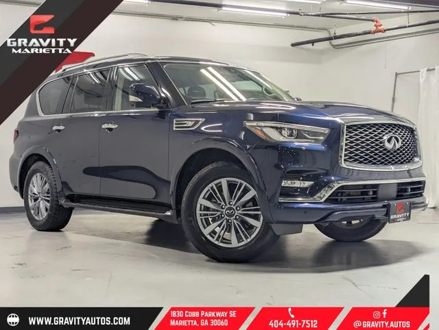 Blue 2024 INFINITI QX80 LUXE for sale in Marietta, GA