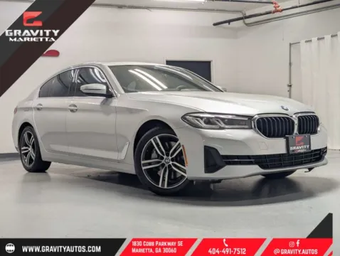 Silver 2021 BMW 5 Series 530i for sale in Marietta, GA