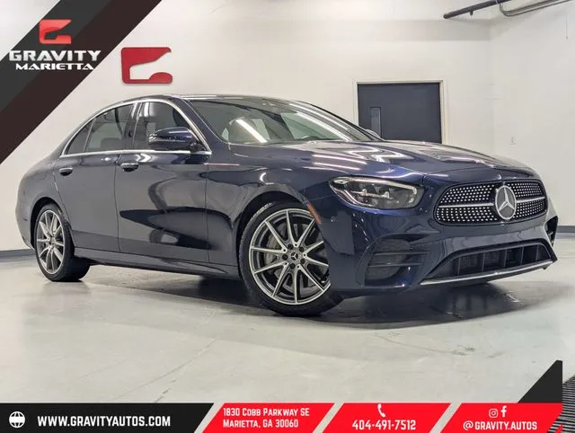 Blue 2021 Mercedes-Benz E-Class E 350 for sale in Marietta, GA