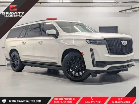 White 2021 Cadillac Escalade ESV Sport for sale in Marietta, GA