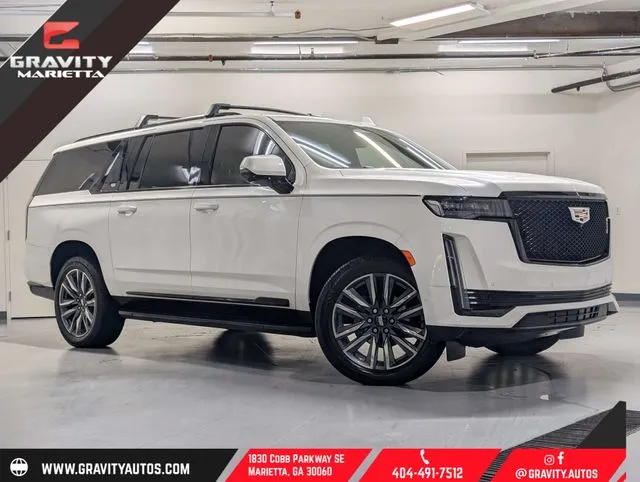 White 2022 Cadillac Escalade ESV Sport for sale in Marietta, GA
