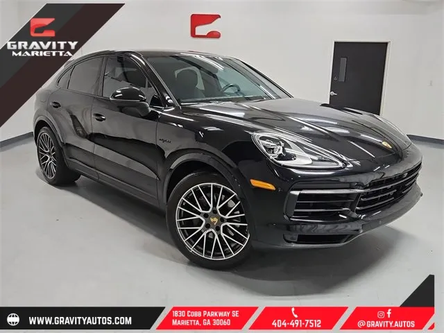 Black 2022 Porsche Cayenne E-Hybrid Coupe for sale in Marietta, GA