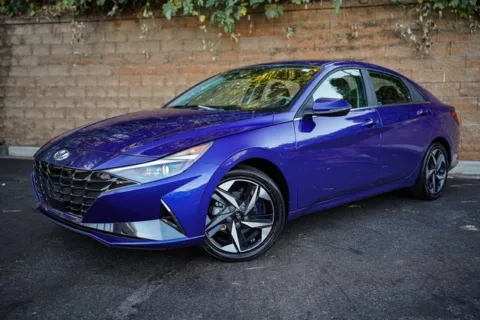 Blue 2023 Hyundai Elantra Hybrid Limited for sale in Duluth, GA
