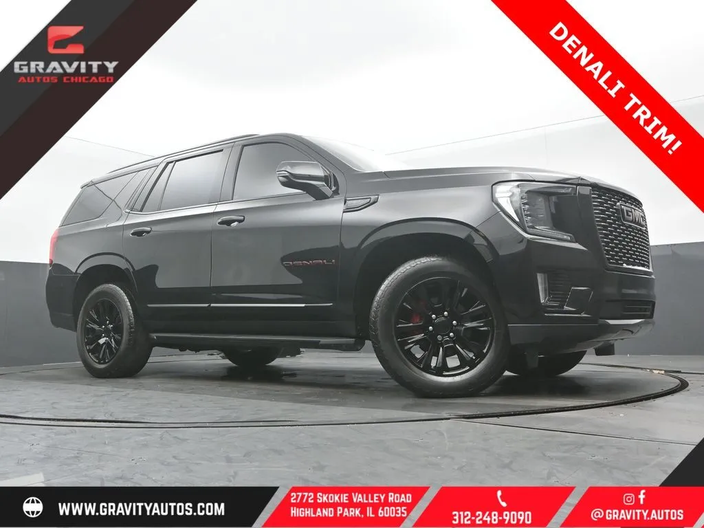 Black 2021 GMC Yukon Denali for sale in Highland Park, IL