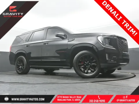 Black 2021 GMC Yukon Denali for sale in Highland Park, IL