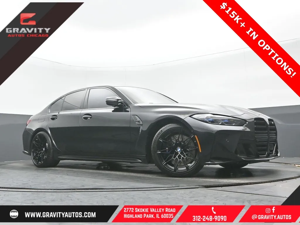 Black 2023 BMW M3 Competition for sale in Highland Park, IL