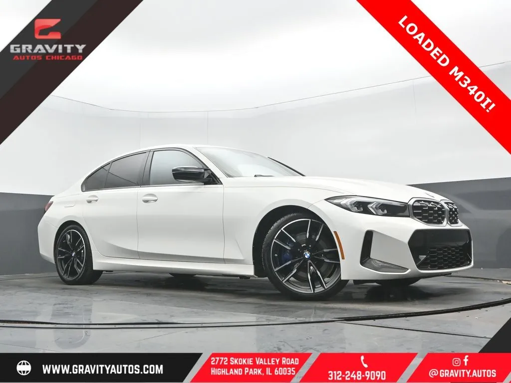 White 2023 BMW 3 Series M340i for sale in Highland Park, IL