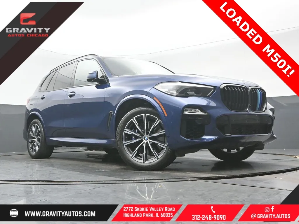 Blue 2021 BMW X5 M50i for sale in Highland Park, IL