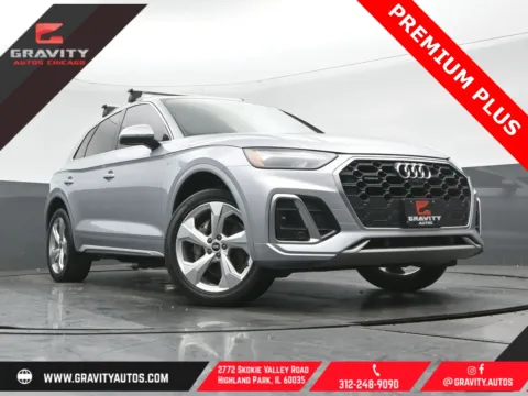 Silver 2022 Audi Q5 45 S line Premium Plus for sale in Highland Park, IL