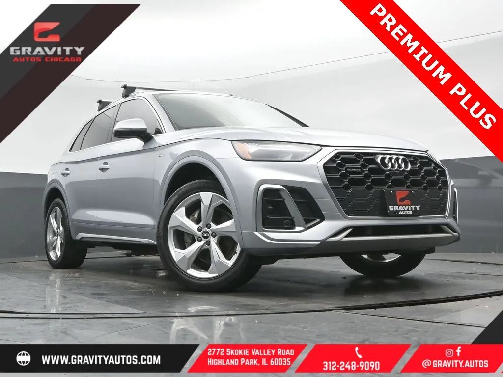 Silver 2022 Audi Q5 45 S line Premium Plus for sale in Highland Park, IL