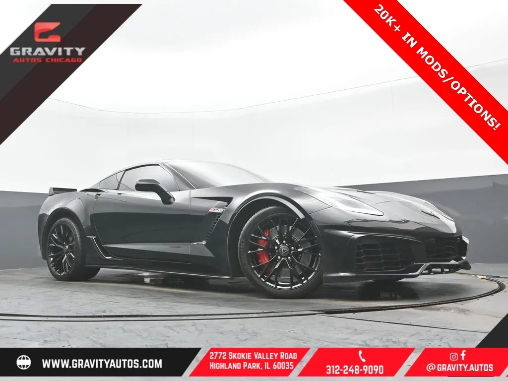 Black 2016 Chevrolet Corvette Z06 for sale in Highland Park, IL