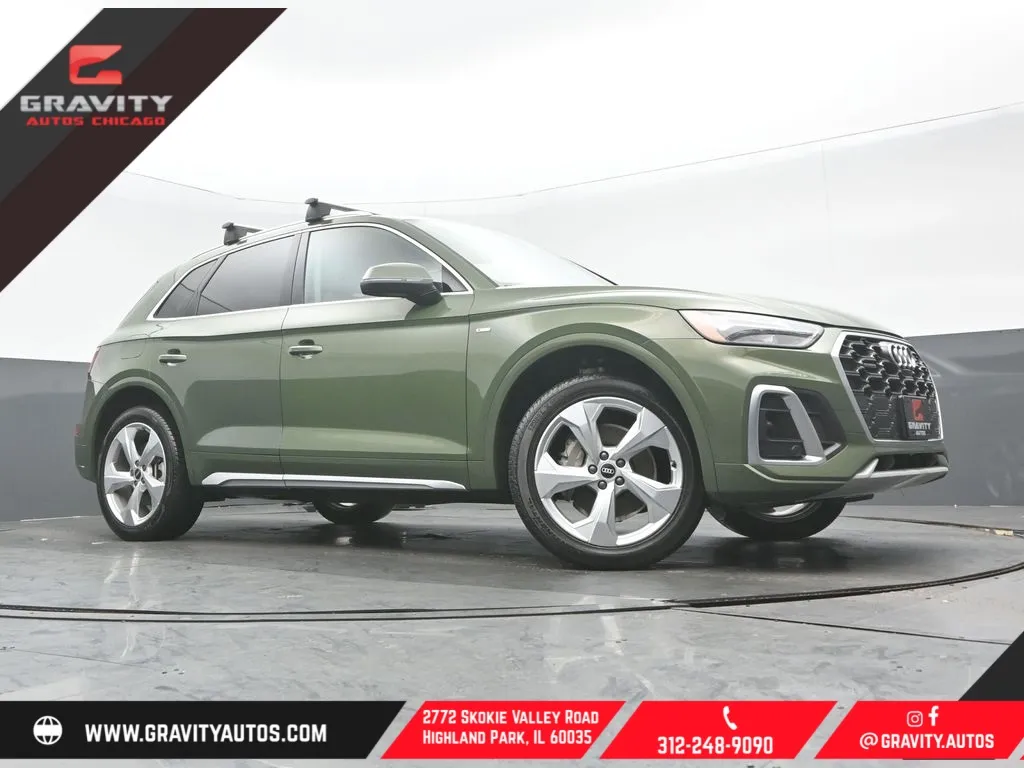 Green 2022 Audi Q5 45 S line Premium for sale in Highland Park, IL