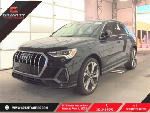 Black 2020 Audi Q3 Premium Plus S line for sale in Highland Park, IL