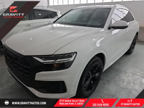 White 2022 Audi Q8 55 Premium Plus for sale in Highland Park, IL