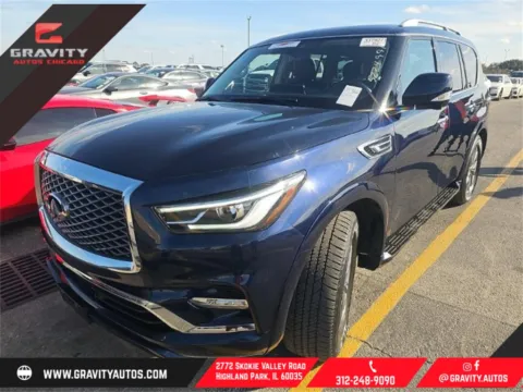 Blue 2022 INFINITI QX80 LUXE for sale in Highland Park, IL