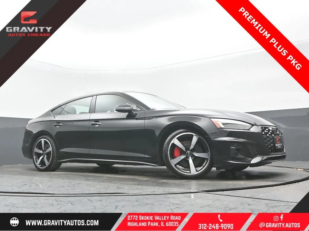 Black 2023 Audi A5 Sportback 45 S line Premium Plus for sale in Highland Park, IL