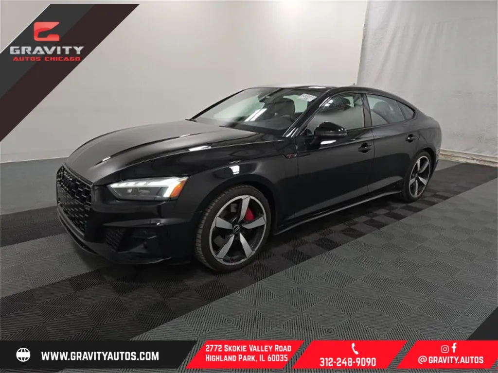 Black 2023 Audi A5 Sportback 45 S line Premium Plus for sale in Highland Park, IL