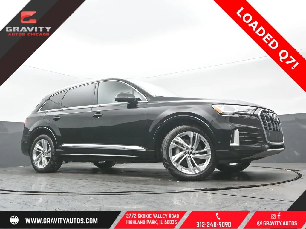 Black 2021 Audi Q7 45 Premium Plus for sale in Highland Park, IL