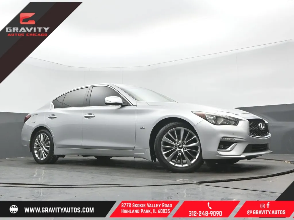 Silver 2019 INFINITI Q50 3.0t LUXE for sale in Highland Park, IL