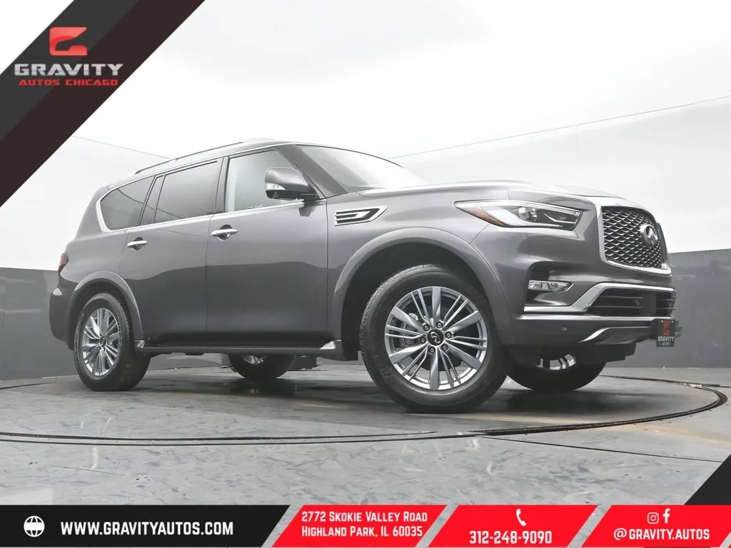 Gray 2024 INFINITI QX80 LUXE for sale in Highland Park, IL