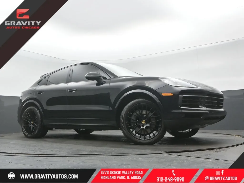 Black 2021 Porsche Cayenne Coupe S for sale in Highland Park, IL