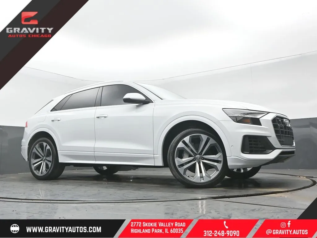 White 2019 Audi Q8 3.0T Prestige for sale in Highland Park, IL