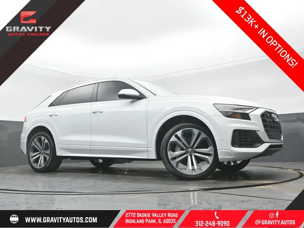White 2019 Audi Q8 3.0T Prestige for sale in Highland Park, IL