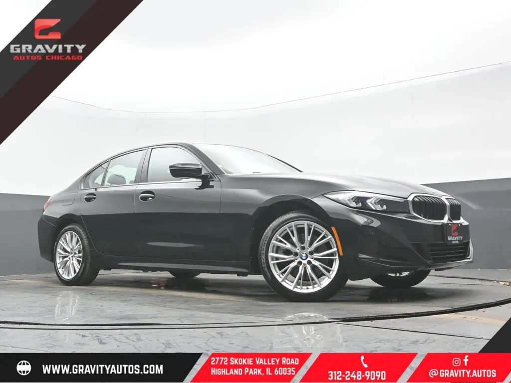 Black 2023 BMW 3 Series 330i xDrive for sale in Highland Park, IL