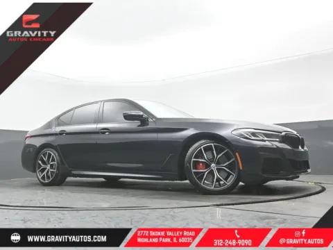 Black 2023 BMW 5 Series M550i xDrive for sale in Highland Park, IL
