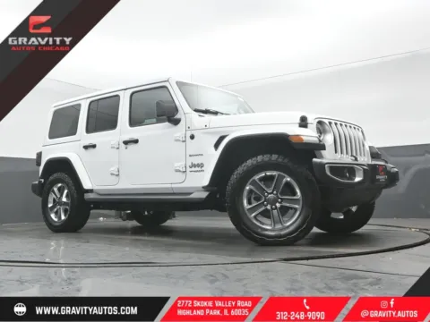 White 2018 Jeep Wrangler Unlimited Sahara for sale in Highland Park, IL