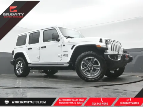 White 2018 Jeep Wrangler Unlimited Sahara for sale in Highland Park, IL