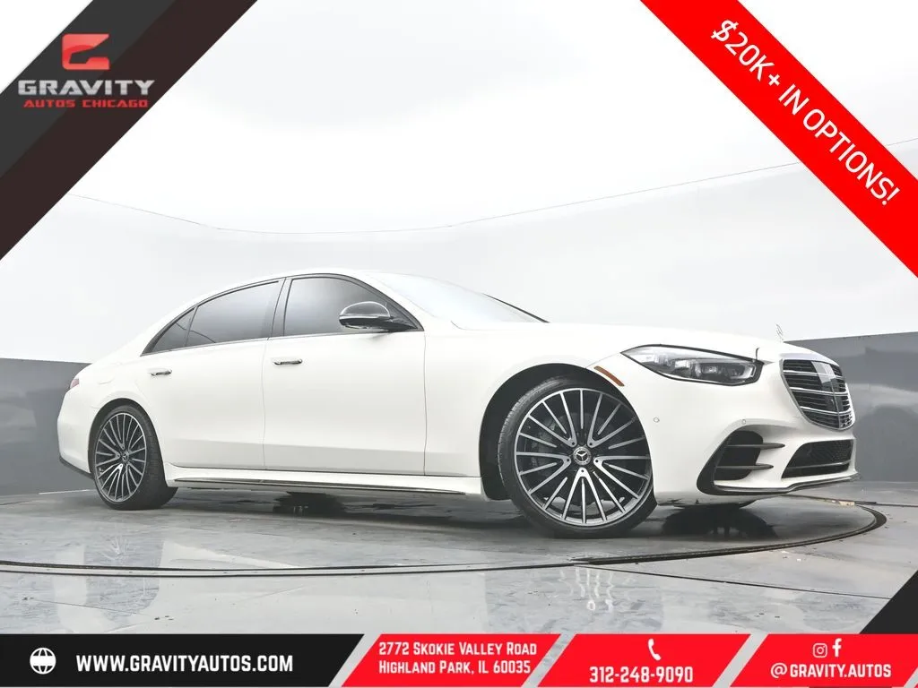 White 2023 Mercedes-Benz S-Class S 580 for sale in Highland Park, IL