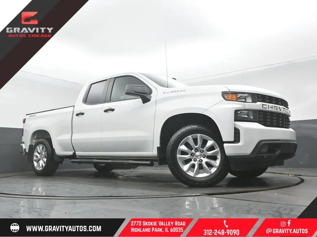 White 2021 Chevrolet Silverado 1500 Custom for sale in Highland Park, IL