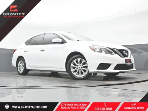 White 2019 Nissan Sentra SV for sale in Highland Park, IL