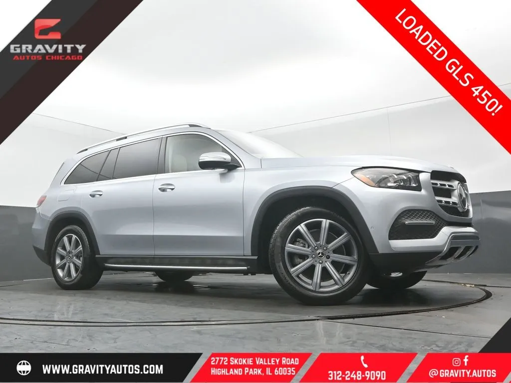 Silver 2022 Mercedes-Benz GLS 450 for sale in Highland Park, IL